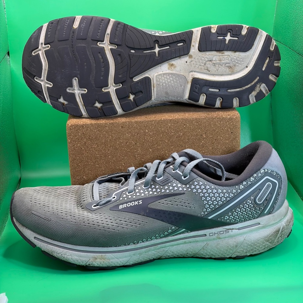 Brooks Ghost 14 Running Shoes Mens 14D Gray Athletic Road Sneakers 1103691D067